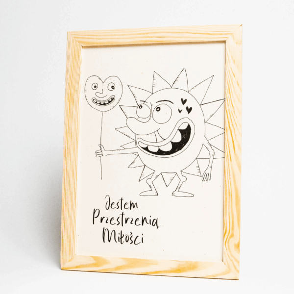 Plakat A4 z afirmacją ,,Jestem przestrzenią miłości''