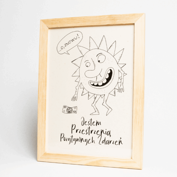 Plakat A4 z afirmacją ,,Jestem przestrzenią pozytywnych zdarzeń''