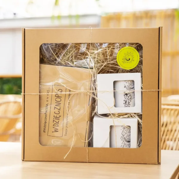Zestaw prezentowy: Wdzięcznopis + 2 kubki