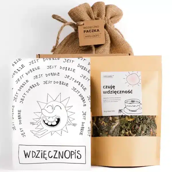 Zestaw prezentowy MIDI Wdzięcznopis + Herbatka ,,Czuję Wdzięczność''