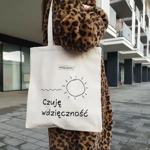 Torba bawełniana ,,Czuję Wdzięczność'' na ramię