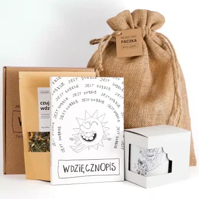 zestaw prezentowy wdziecznopis kubek herbatka