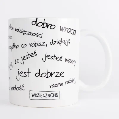 Kubek z podziekowaniami rozmaitymi